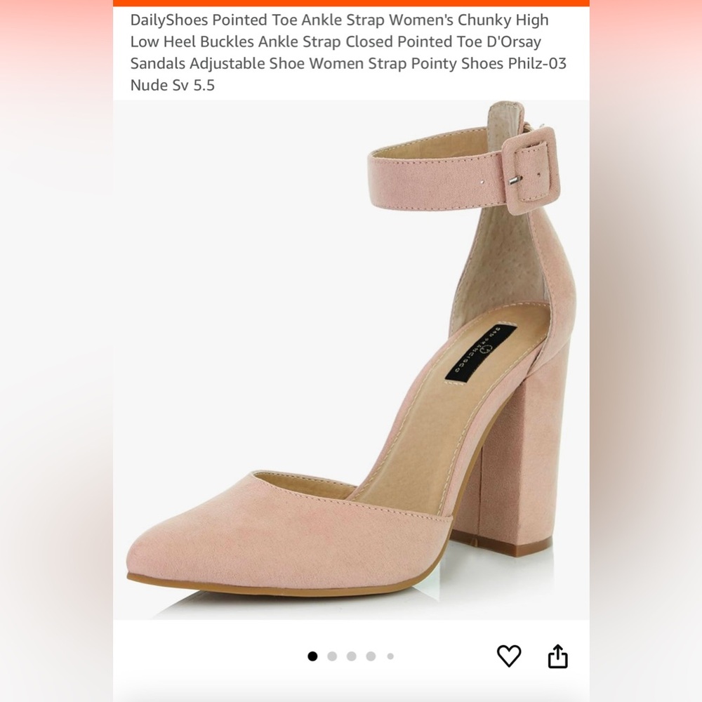 Daily Shoes blush pink heels